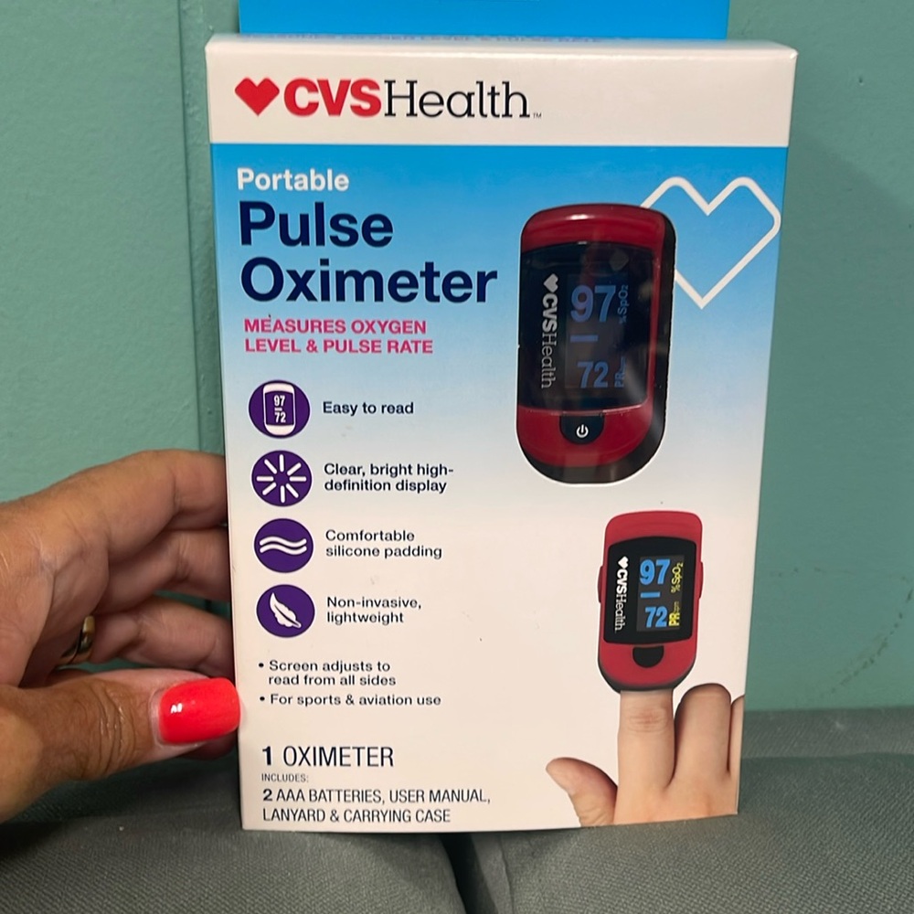 BNIP PORTABLE RED PULSE OXIMETER BY CVS HEALTH